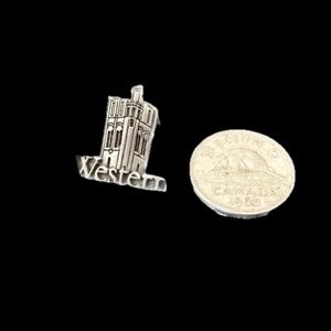 Vintage 60s  Pewter Pin Western University Canada